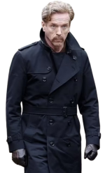 The Runner Damian Lewis Black Trench Coat - Image 3